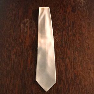 100% Pure Silk Dion Solid Silver Tie